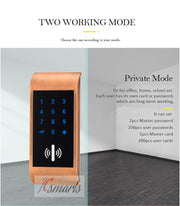 Intelligent Keypad RFID Electronic Cabinet Locker Sauna Lock for Home Gym School Spa Cabinet Door
