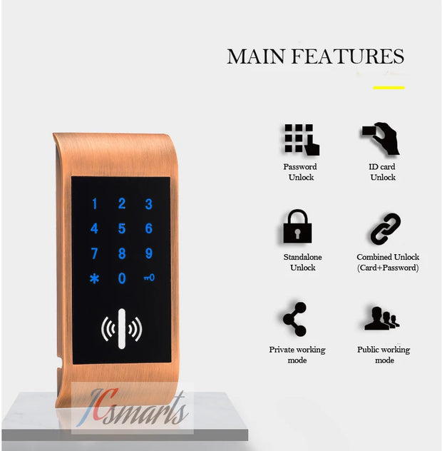 Intelligent Keypad RFID Electronic Cabinet Locker Sauna Lock for Home Gym School Spa Cabinet Door
