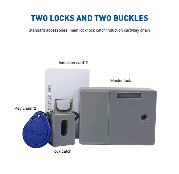 Invisible Magnetic Digital Cabinet Lock Rfid Plastic Safety Smart Drawer Hidden Lock Protect Privacy Drawer Cabinet Lock