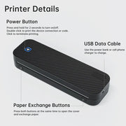 Portable A4 Thermal Printer Document Tattoo Printer Bluetooth Wireless Mini Printer Notes lmage Photo Printing Machine A4 Paper