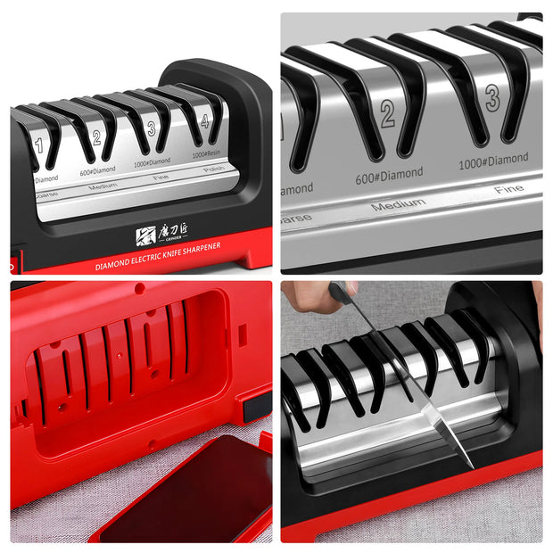 4-Stage Electric Knife Sharpener for Kitchen
