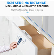 GSTARAM Keyless Invisible Hidden Electric Cabinet Drawer RFID Sensing Lock No Drill Hole Lock Good quality