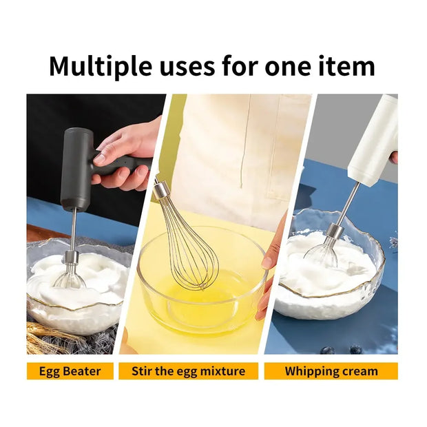Wireless Electric Hand Mixer with 3 Speeds