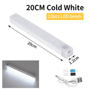 Smart Motion Sensor Night Light Wireless Rechargeable Led Night Lights Kitchen Cabinet Closet Bedroom Night Lamp Room Decoration