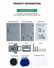 Invisible Magnetic Digital Cabinet Lock Rfid Plastic Safety Smart Drawer Hidden Lock Protect Privacy Drawer Cabinet Lock