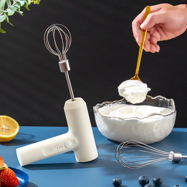 Wireless Electric Hand Mixer with 3 Speeds