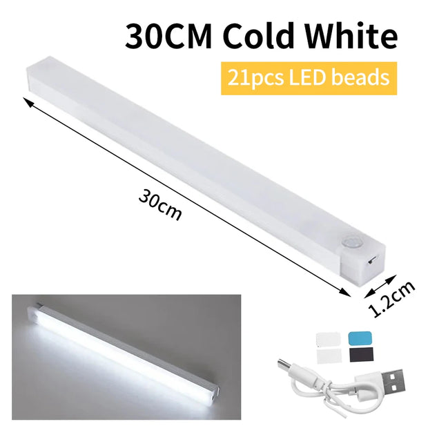 Smart Motion Sensor Night Light Wireless Rechargeable Led Night Lights Kitchen Cabinet Closet Bedroom Night Lamp Room Decoration