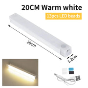 Smart Motion Sensor Night Light Wireless Rechargeable Led Night Lights Kitchen Cabinet Closet Bedroom Night Lamp Room Decoration