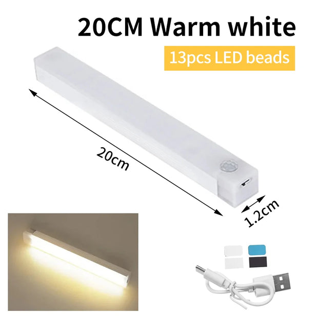Smart Motion Sensor Night Light Wireless Rechargeable Led Night Lights Kitchen Cabinet Closet Bedroom Night Lamp Room Decoration