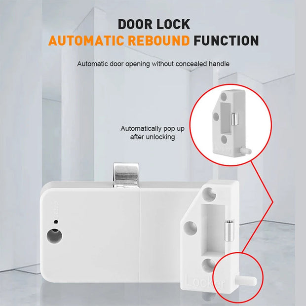 Invisible Magnetic Digital Cabinet Lock Rfid Plastic Safety Smart Drawer Hidden Lock Protect Privacy Drawer Cabinet Lock