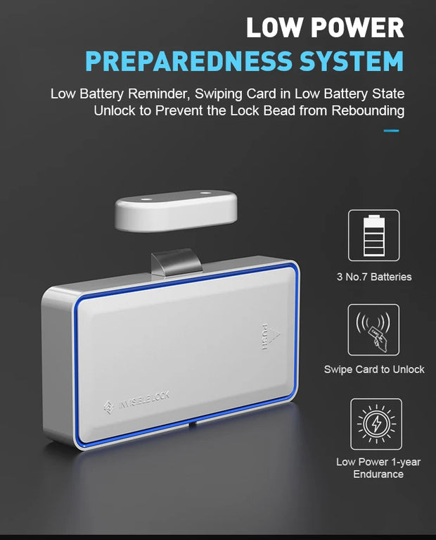 GSTARAM Keyless Invisible Hidden Electric Cabinet Drawer RFID Sensing Lock No Drill Hole Lock Good quality