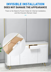 GSTARAM Keyless Invisible Hidden Electric Cabinet Drawer RFID Sensing Lock No Drill Hole Lock Good quality