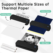 Portable A4 Thermal Printer Document Tattoo Printer Bluetooth Wireless Mini Printer Notes lmage Photo Printing Machine A4 Paper