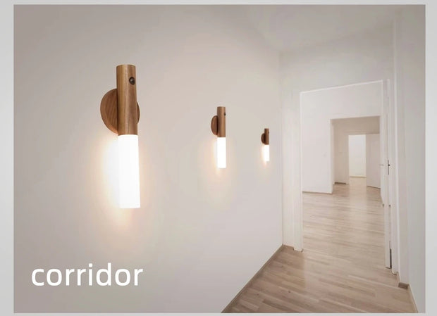 Motion Sensor Smart LED Night Light Rechargeable Magnetic Wall Light Portable Lamp for Cabinet Hallway Bedroom Bath Staircase