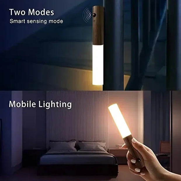 Smart Motion Sensor Night Light - LED Ambient Lighting,Rechargeable Wall/Cabinet Light for Bedroom Nursery Hallway Kitchen Decor
