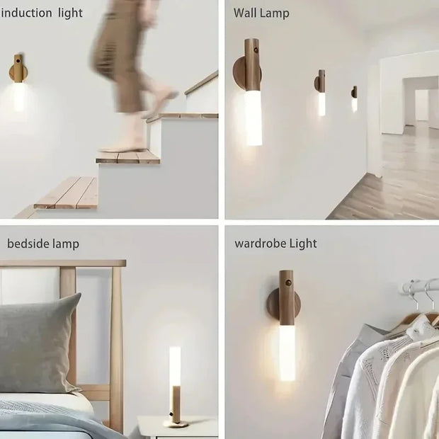Smart Motion Sensor Night Light - LED Ambient Lighting,Rechargeable Wall/Cabinet Light for Bedroom Nursery Hallway Kitchen Decor