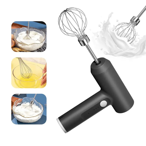 Wireless Electric Hand Mixer with 3 Speeds