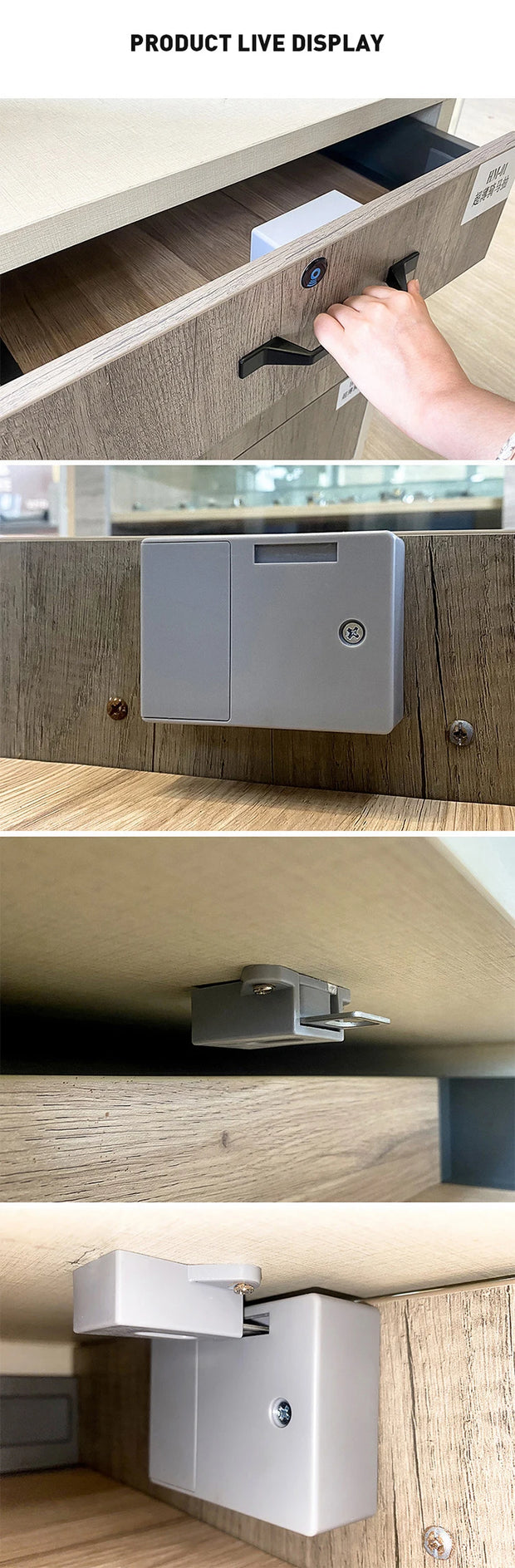 Invisible Magnetic Digital Cabinet Lock Rfid Plastic Safety Smart Drawer Hidden Lock Protect Privacy Drawer Cabinet Lock