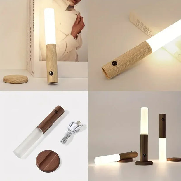 Smart Motion Sensor Night Light - LED Ambient Lighting,Rechargeable Wall/Cabinet Light for Bedroom Nursery Hallway Kitchen Decor