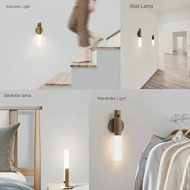 Smart Motion Sensor Night Light - LED Ambient Lighting,Rechargeable Wall/Cabinet Light for Bedroom Nursery Hallway Kitchen Decor