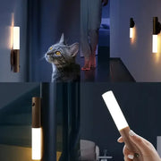 Smart Motion Sensor Night Light - LED Ambient Lighting,Rechargeable Wall/Cabinet Light for Bedroom Nursery Hallway Kitchen Decor