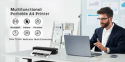 Portable A4 Thermal Printer Document Tattoo Printer Bluetooth Wireless Mini Printer Notes lmage Photo Printing Machine A4 Paper