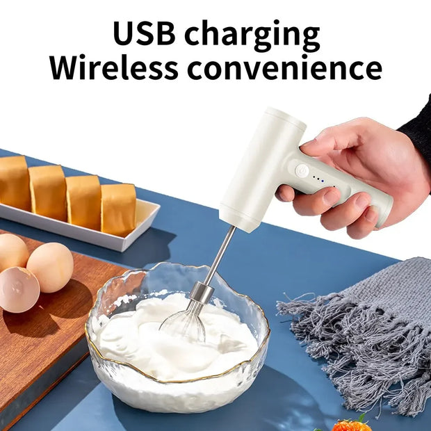 Wireless Electric Hand Mixer with 3 Speeds