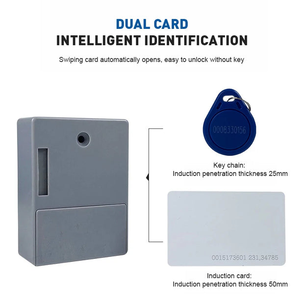 Invisible Magnetic Digital Cabinet Lock Rfid Plastic Safety Smart Drawer Hidden Lock Smart Lock Swipe Card Lock