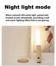 Motion Sensor Smart LED Night Light Rechargeable Magnetic Wall Light Portable Lamp for Cabinet Hallway Bedroom Bath Staircase