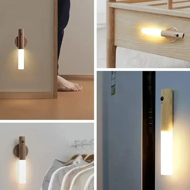 Smart Motion Sensor Night Light - LED Ambient Lighting,Rechargeable Wall/Cabinet Light for Bedroom Nursery Hallway Kitchen Decor