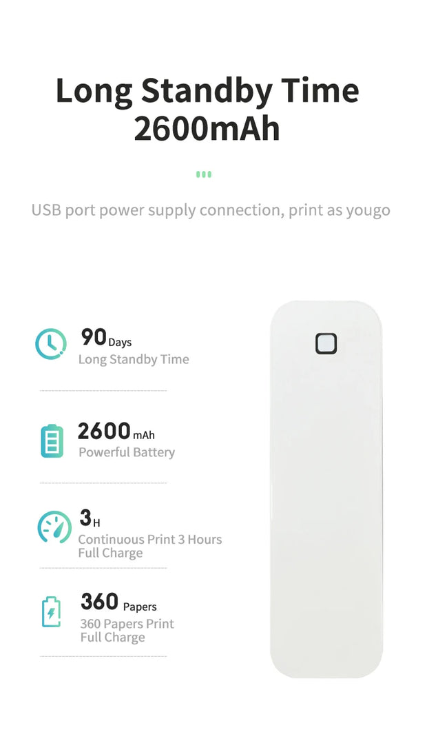 Portable A4 Thermal Printer Document Tattoo Printer Bluetooth Wireless Mini Printer Notes lmage Photo Printing Machine A4 Paper