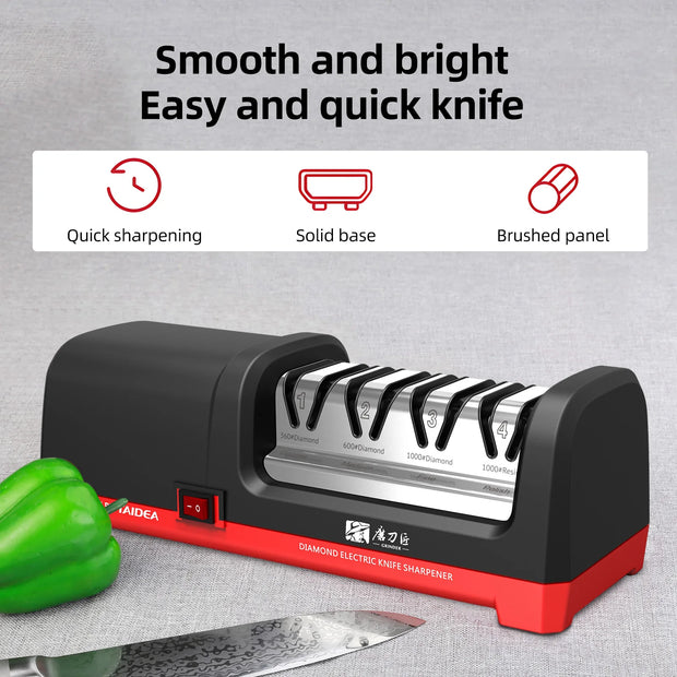 4-Stage Electric Knife Sharpener for Kitchen