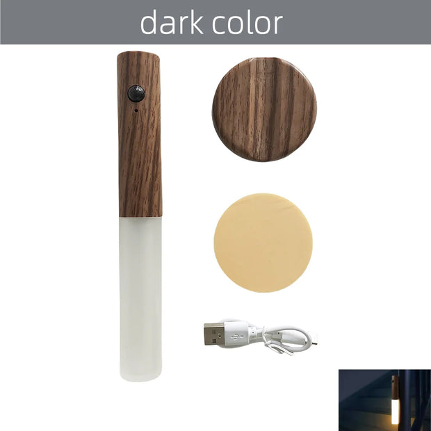 Motion Sensor Smart LED Night Light Rechargeable Magnetic Wall Light Portable Lamp for Cabinet Hallway Bedroom Bath Staircase